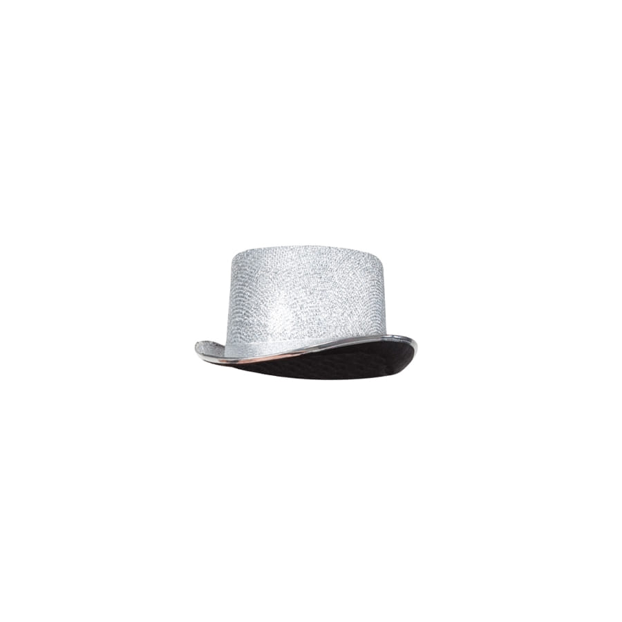 Chapeau Cylindre Uni Paillettes – Jazz Scène – Polyester – Taille Unique – Universel Homme/femme