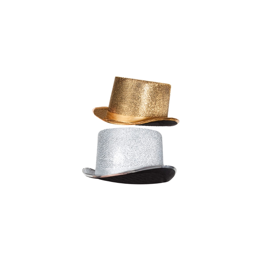 Serre Tête Mini Chapeau Pailleté Argent - Accessoires Nouvel An