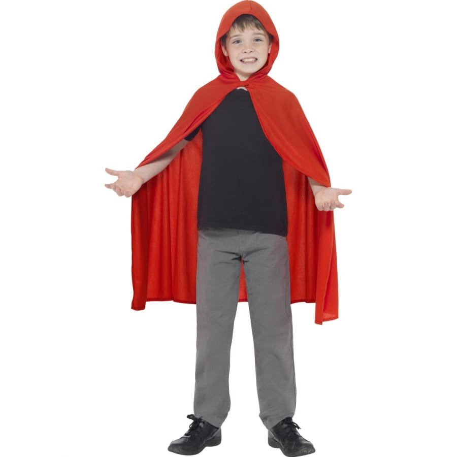 Cape Petit Chaperon Rouge En Velours - Capuche, Dentelle - Costume Halloween, Déguisement Enfant - 10