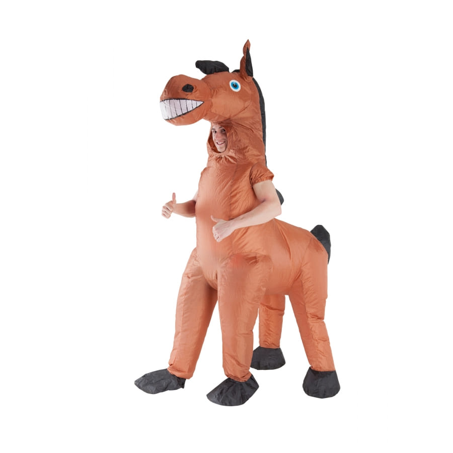 Costume De Cheval Gonflable Pour Adulte - Halloween, Cosplay, Fête - Taille 150-190 Cm, Avec Ventilateur