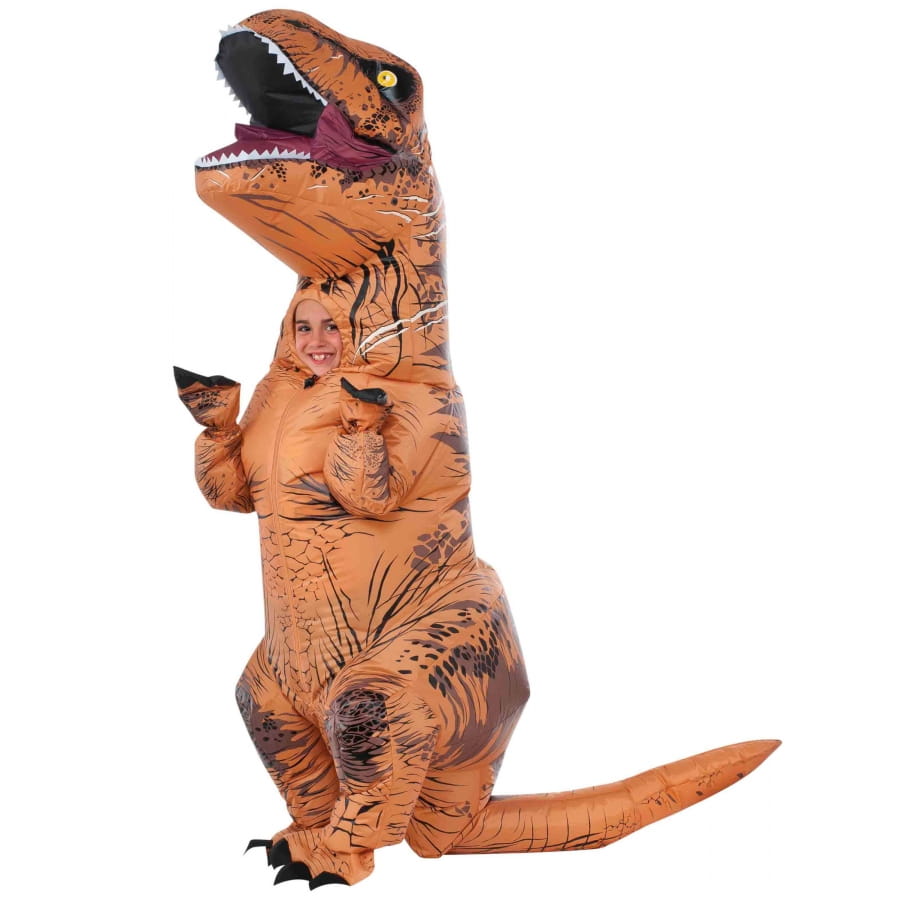 Costume Dinosaure Enfant Une Pièce Avec Capuche - Pyjama Ou Déguisement Pour Halloween, Carnaval, Cosplay