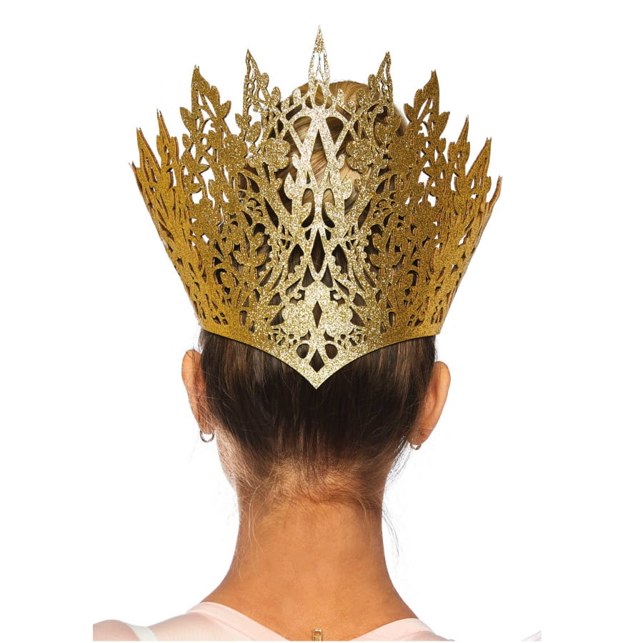 Couronne Roi Médiéval En Métal Doré - Accessoire Déguisement Adulte, Avec Fausses Pierres