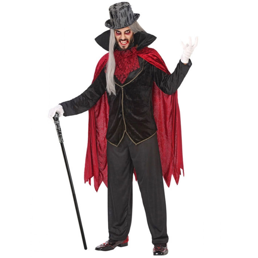 Cape De Vampire Réversible Noir/rouge 90 Cm - Capuche Avec Cordon, Pour Halloween, Carnaval Et Soirées Déguisées
