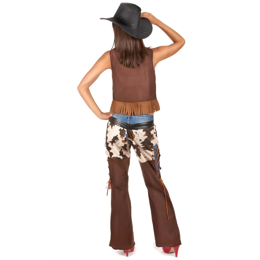 Costume femme cowgirl Femme, Gilet et Chaps