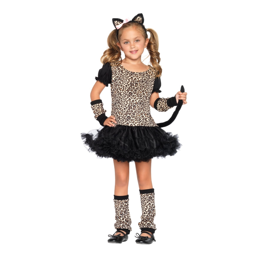 Garçon Fille Dress Up Costume Panthère Brun Leopard Kigurumi Bande