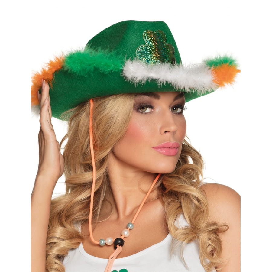 Chapeau style cowboy aux couleurs de l'Irlande