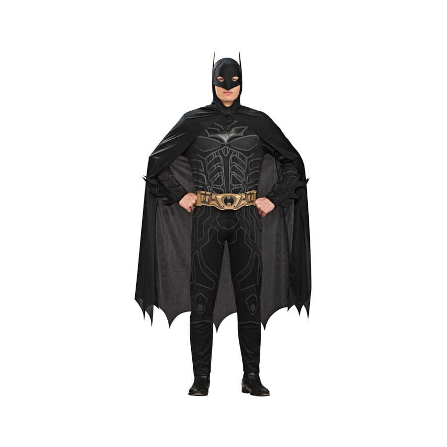 Costume Batman Adulte - Dark Knight Avec Masque Et Cape, Polyester/Élasthanne, Pour Halloween, Cosplay, Fête