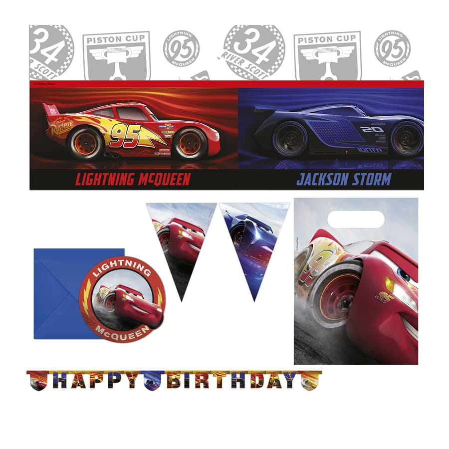 Déco de fête - Ballon voiture de course rouge - Déco anniversaire
