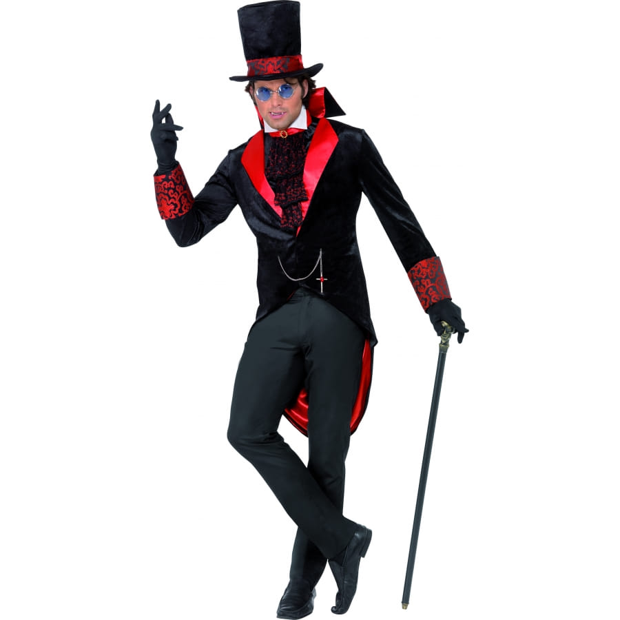 Costume Comte Dracula Homme - Veste, Gilet, Pantalon, Gants - Déguisement Halloween, Carnaval, Cosplay Officiel Rubies