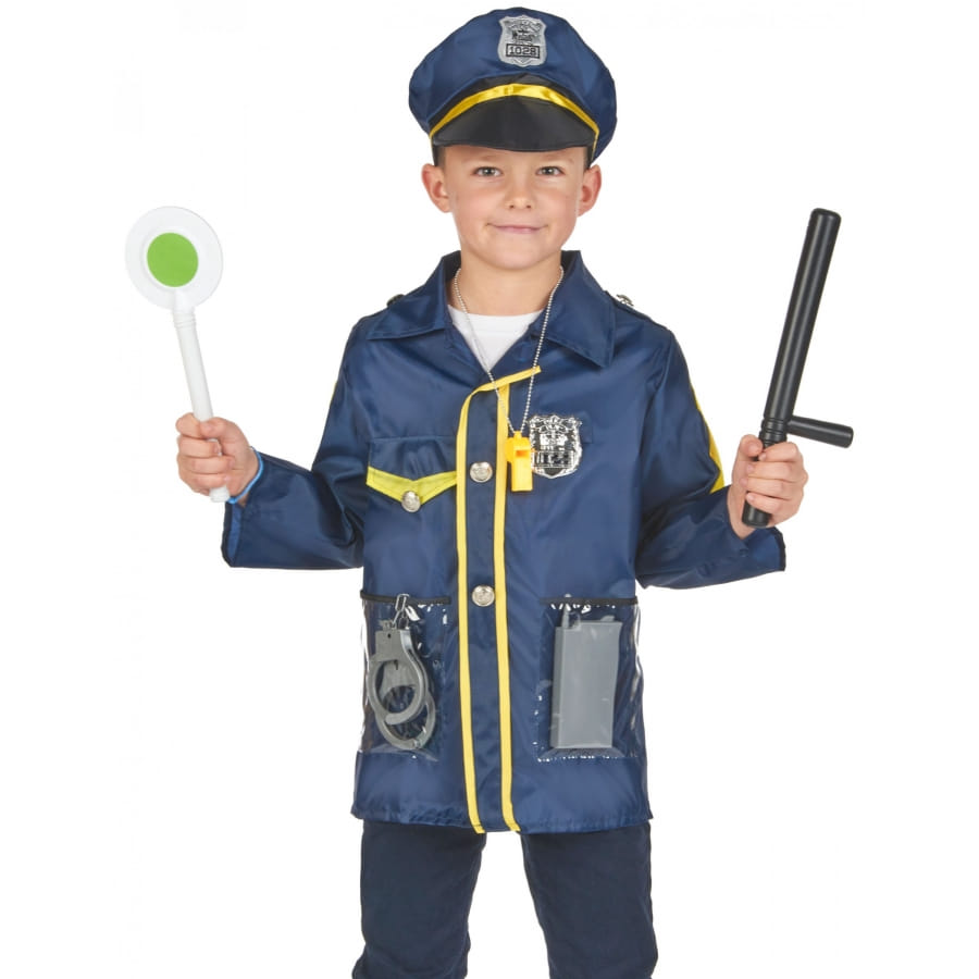 Casquette De Policier Pour Enfant | Déguisement Halloween Et Fêtes | Taille Ajustable (tour De Tête ~54 Cm) | En Polyester Avec Insigne - 6