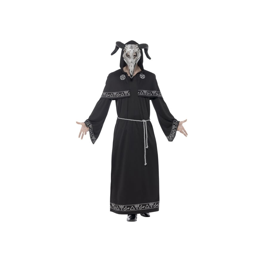Déguisement Moine Médiéval Avec Capuche, Ceinture Et Croix - Costume Prêtre Homme/Femme Pour Halloween, Cosplay