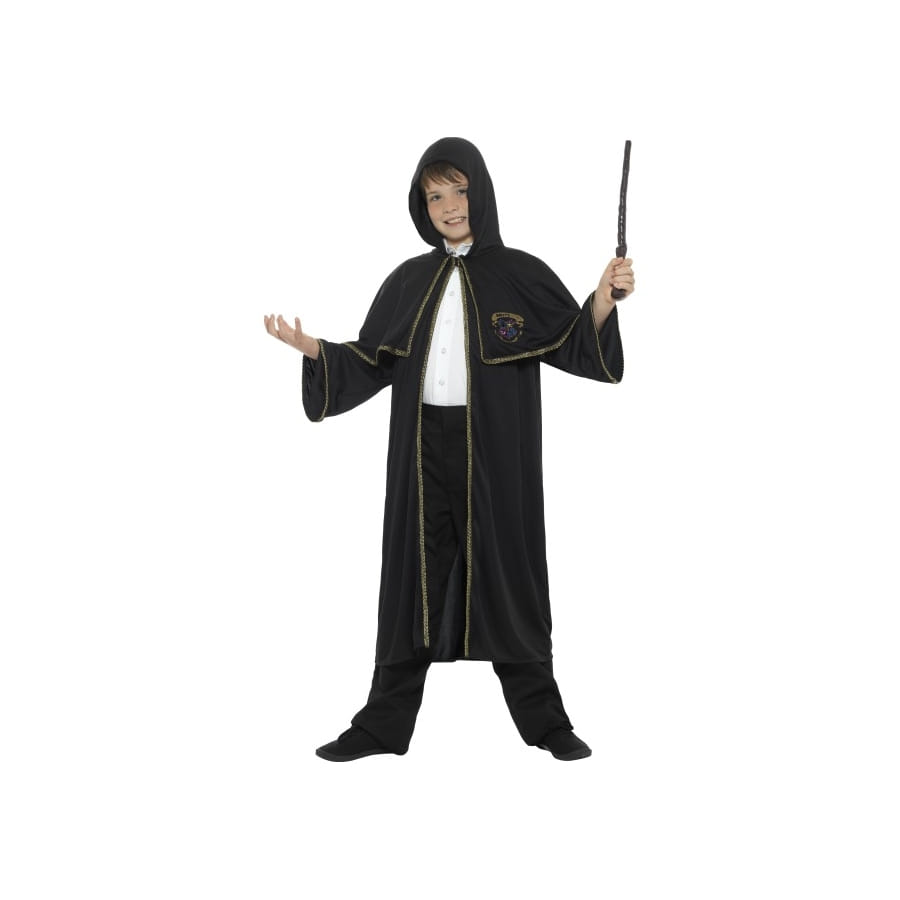 Déguisement Sorcier Enfant Harry Potter – 5 Pièces (robe, Cravate, Baguette, écharpe, Lunettes) – Qualité Halloween/Carnaval