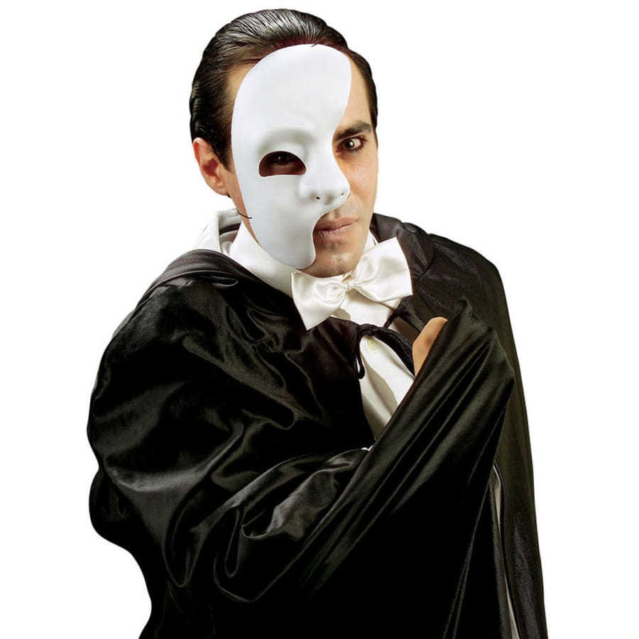 Kefan Homme Masque Masquerade Masque Fantôme De Le Opéra Demi Visage Masque Blanc Nouveau 