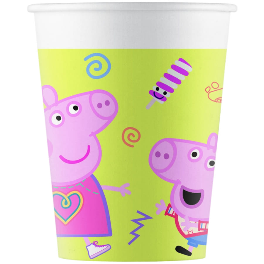 Gemma - 236088 - Pack de 8 assiettes 23 cm Peppa Pig, multicolore