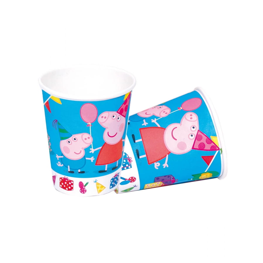 Pack De 8 Assiettes Peppa Pig 23 Cm – Multicolores, Parfaites Pour Une Fête Joyeuse Et Colorée