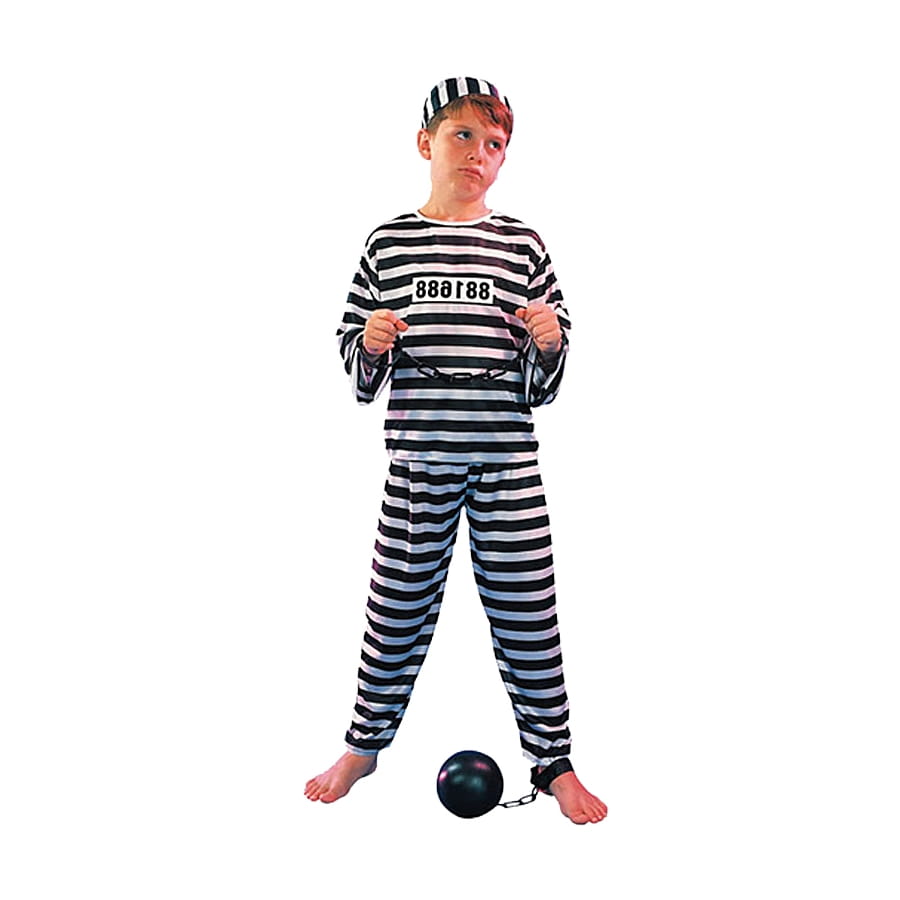 Costume Prisonnier Orange - Déguisement Détenu Réaliste Pour Fête & Carnaval - Taille L Homme - Menottes Incluses - 4