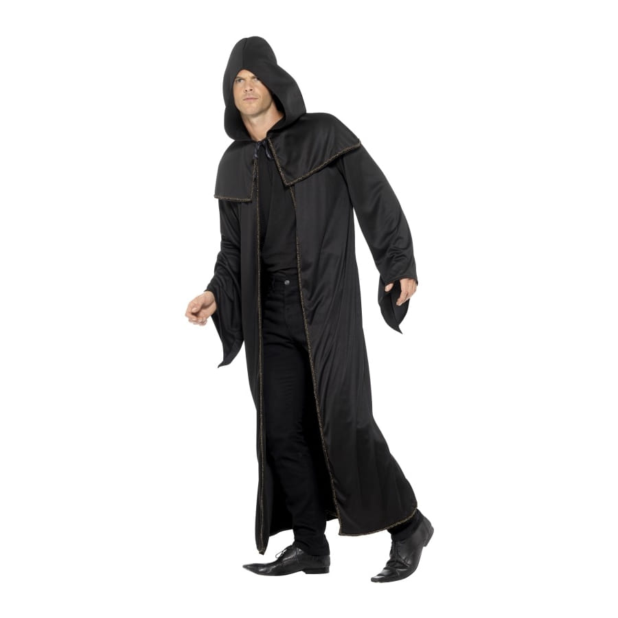 Cape Avec Capuche Sorcière/vampire - Déguisement Halloween - Tissu Doux Et Lavable (taille ~140 Cm)