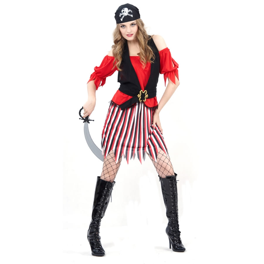 Déguisement Pirate Femme Rouge - en attente 