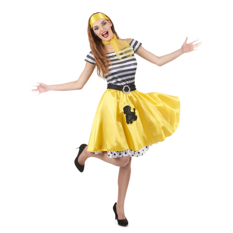 Deguisement Robe Jaune Style Annees 50