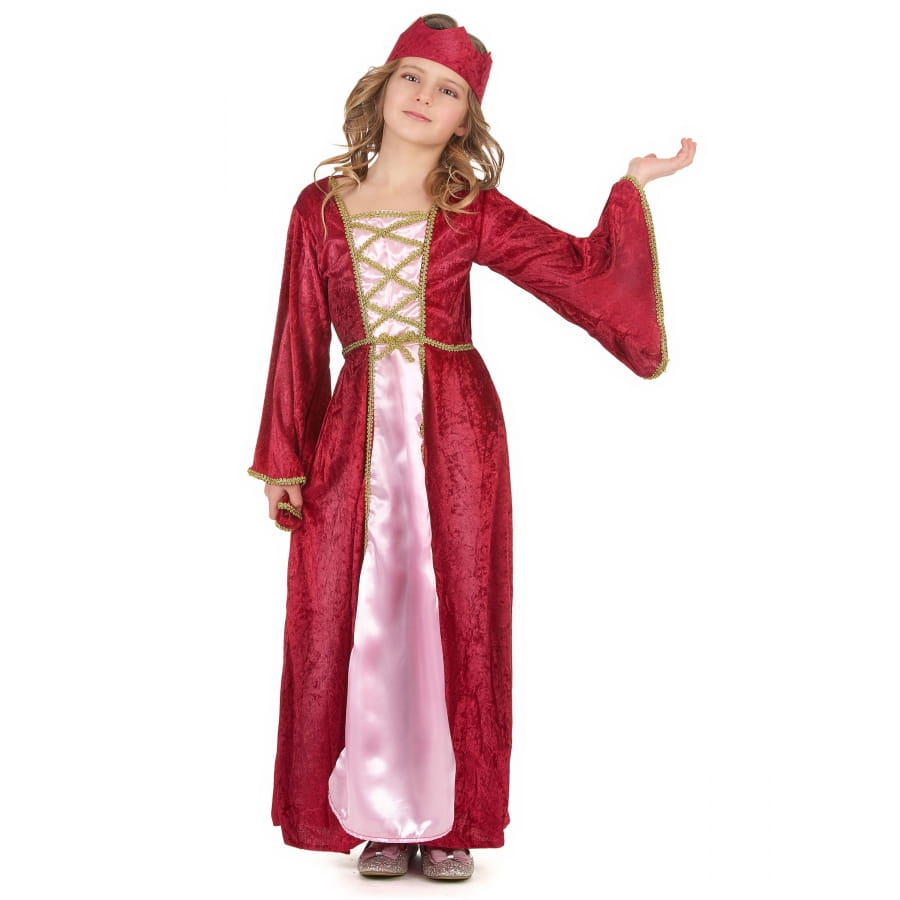 Déguisement robe médiévale rose pour fille