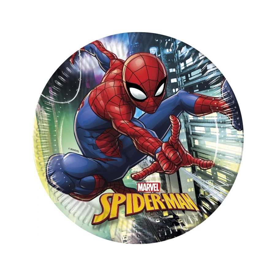 Déco Spiderman à l'action pour table anniversaire