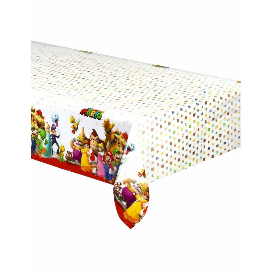 Décoration de table d'anniversaire Super Mario en carton et polyester d'une  dimension de 5 à 31,7 cm