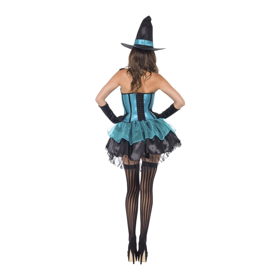 Déguisement Sorcière Femme – Jupe Tutu, Chapeau Et Bas Rayés – Set Complet Halloween
