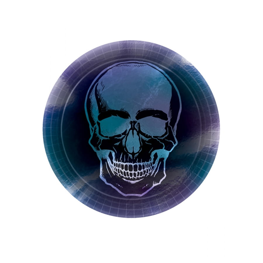 Lot De 6 Têtes De Mort En Plastique 10 Cm - Effet Vieilli, Anneau Pour Suspension - Décoration Halloween Réutilisable - 13
