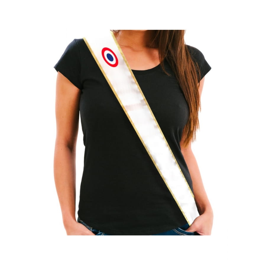 Echarpe bleu blanc rouge personnalisable