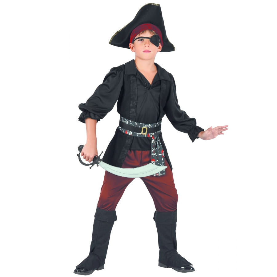 Kitimi Déguisement Costume Pirate Enfants Accessoires Pirate Capita Garcon Avec Cache Oeil Compass Bandana Bourse Boucle D Am