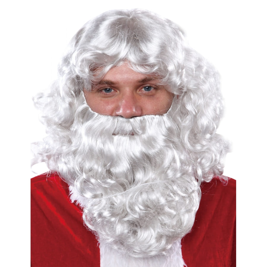 Perruque Afro Perruque Père Noël Avec Barbe Blanche - Déguisement Adulte  Classique Déguisement Smiffys Noël, image size:900x900