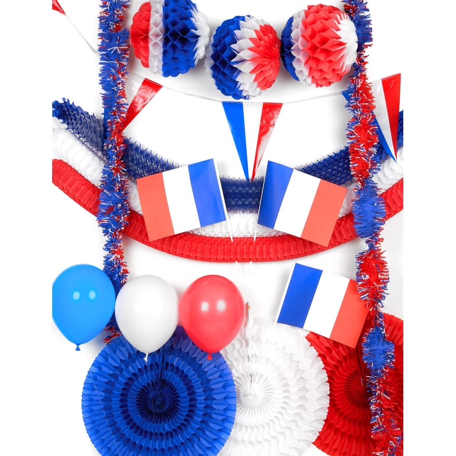 Kit de décoration France bleu blanc rouge