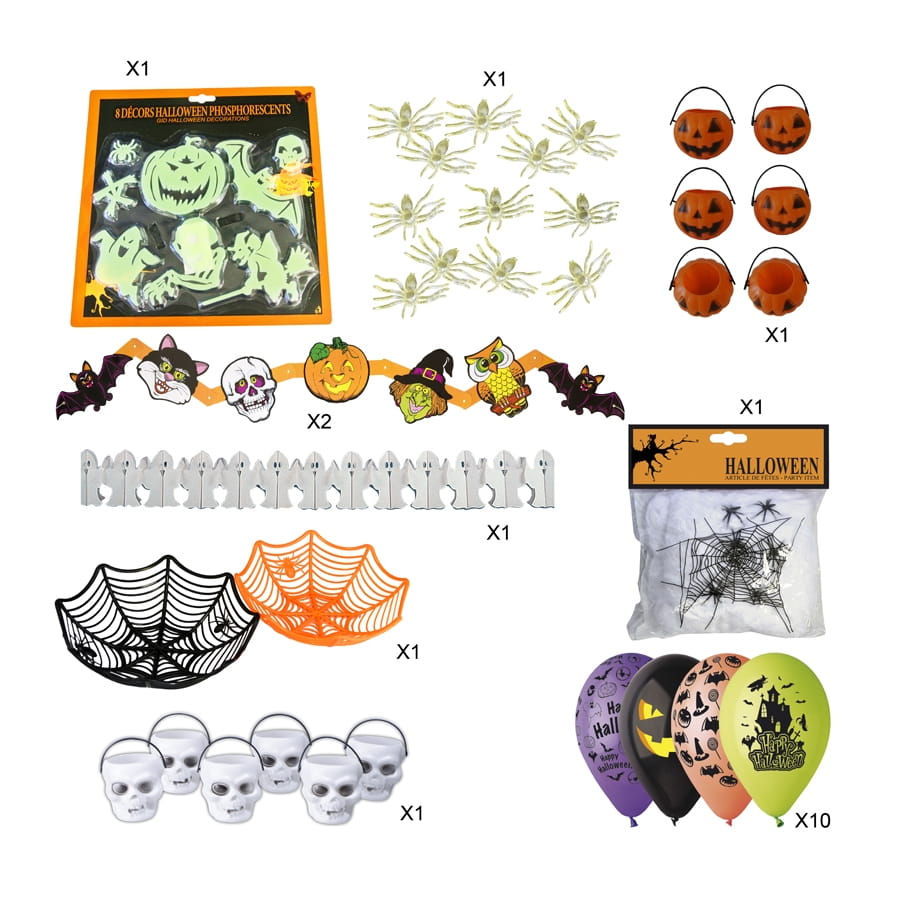Kit de décoration halloween pour fête d'enfant