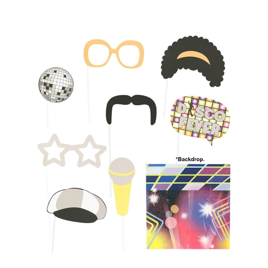 Accessoires Photobooth Années 80 – 30 Pièces Pour Déco Fête Disco, Anniversaire, Rétro