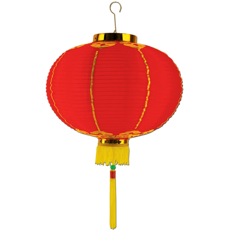 Lanterne chinoise rouge et dorée de 20cm