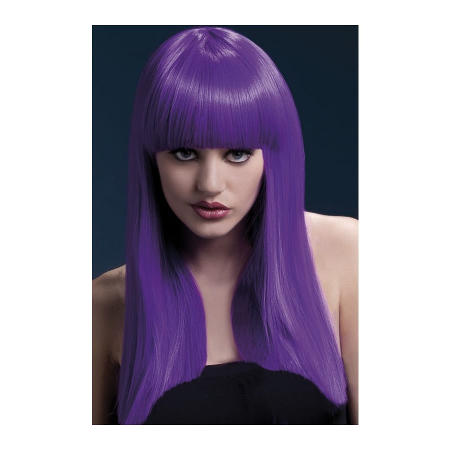 Perruque Longue Lisse Violette