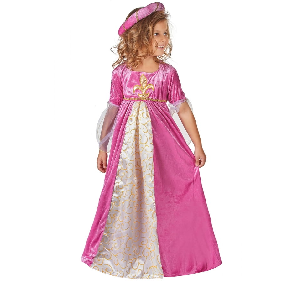 Large Robe Rose Effet Velours Pour Enfant