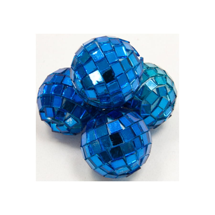 4 Mini boules à facettes argentées 3,5 cm - Vegaooparty