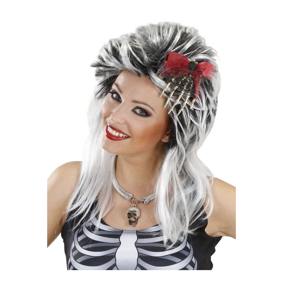 Pinces à Cheveux Mains Squelette Pour Fille - Avec Nœuds Roses - Gris/Marron - Neuves