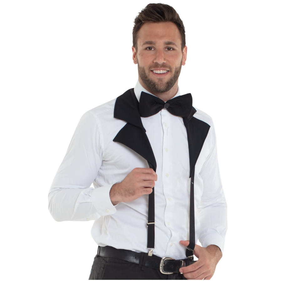 Set Nœud Papillon Et Bretelles Unisexe - 2,5 Cm De Large, Pré-noué, Réglable, Idéal Costume Ou Cadeau élégant