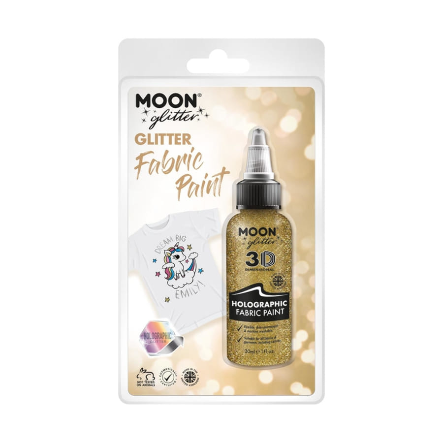 Moon Glitter - Peinture Textile holographique - 30ml - Noir