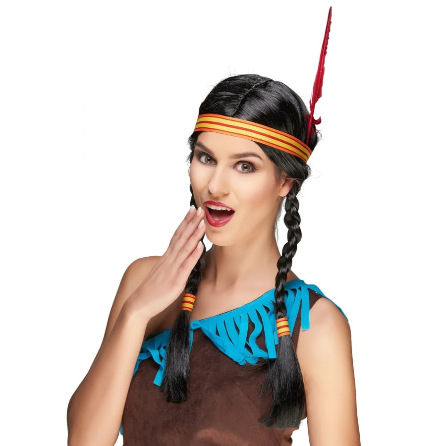 marron Smiffys Costume fille inspiré amérindien robe à franges et bandeau à plumes 