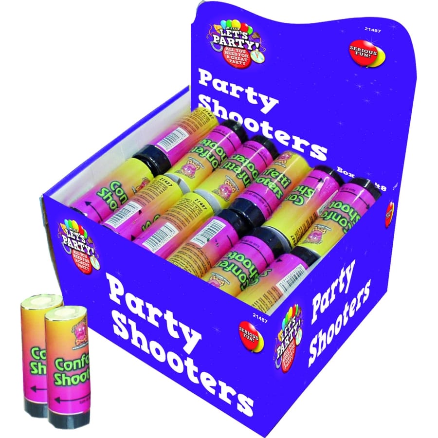 Party poppers canon a confettis
