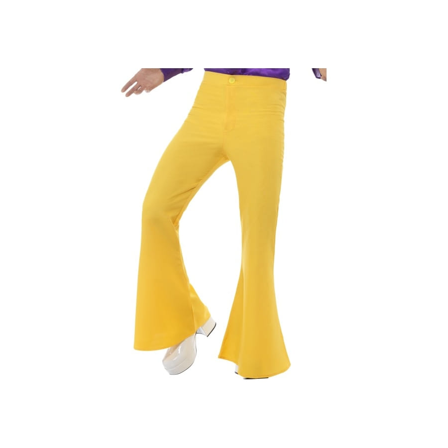 Pantalon pattes d'eph jaune pour homme adulte