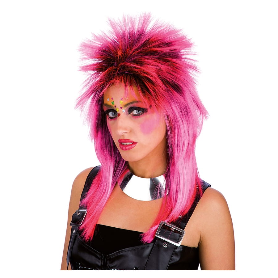 WIG ME UP - Perruque, Noir, Osée, New Wave, 80'S, 25Cm