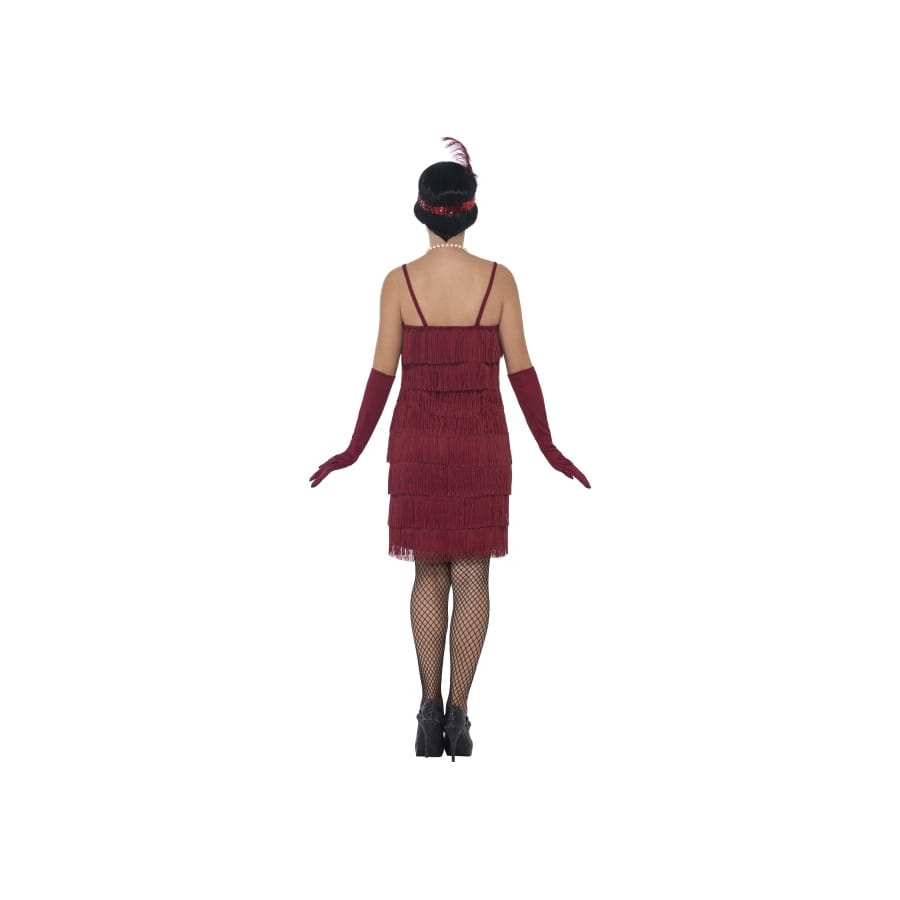 Robe rouge années 20 à franges, flappers