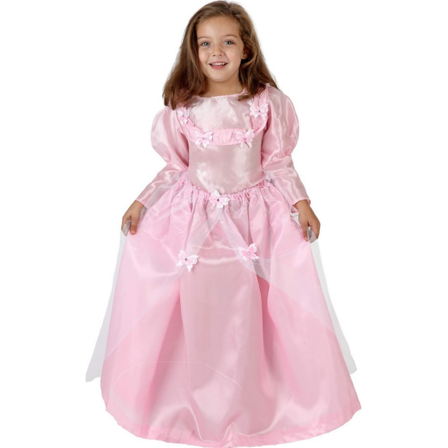 Robe rose de princesse pour petite fille