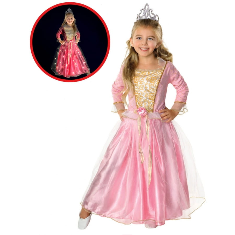 Robe rose lumineuse de princesse pour enfant