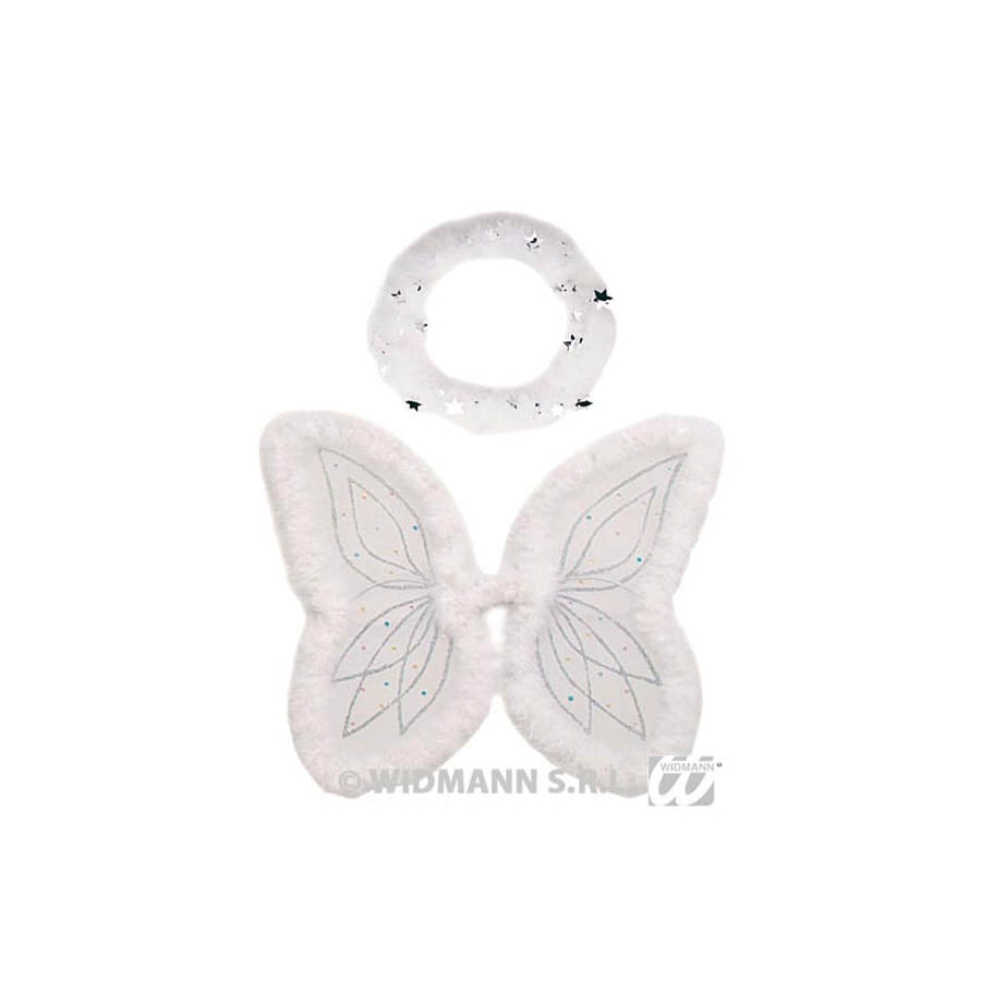 Costume Ange 3 Pièces Avec Ailes En Plumes, Auréole & Baguette Magique | Pour Halloween, Carnaval, Cosplay