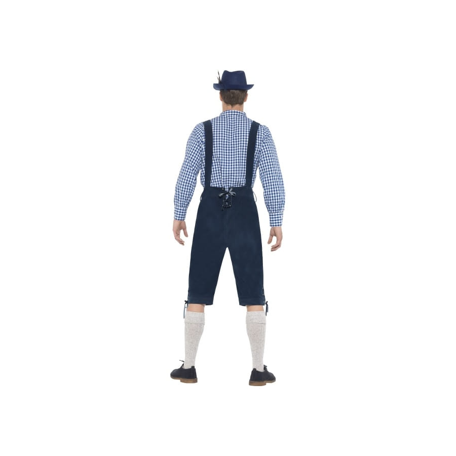 Générique Costume Déguisement Oktoberfest Homme, Tenue Bavaroise Homme Salopette Oktoberfests Traditionnelle Pantalon avec Bretelles Allemand Bavarois Oktoberfest Hommes